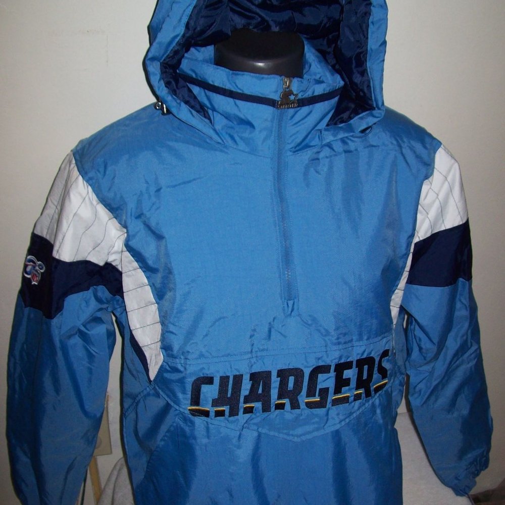 CHARGERS Starter 100 YEAR NFL Half Zip Jacket SMALL
